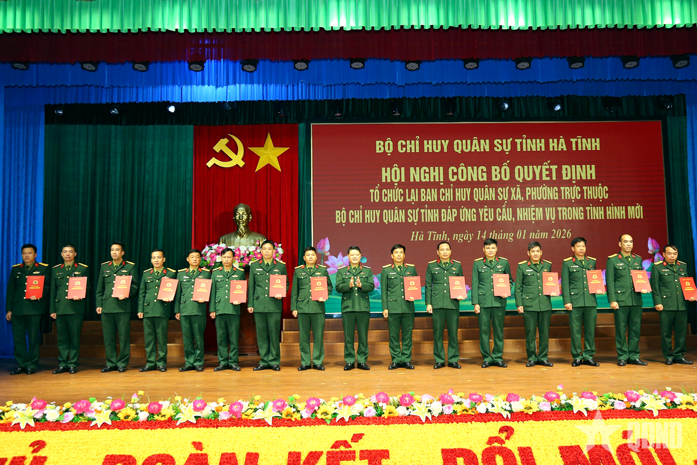 Quân khu 4 có 483 đồng chí được bổ nhiệm Chỉ huy trưởng Ban CHQS xã, phường, đặc khu

​